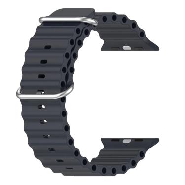 Imagem de Pulseira Moderna Ondas Preta APP 42MM Inovadora