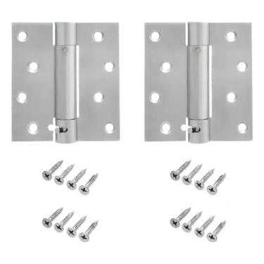 Imagem de 2 Dobradiça Inox Mola Fechamento Automático Suave Fechamatic - PONTES 