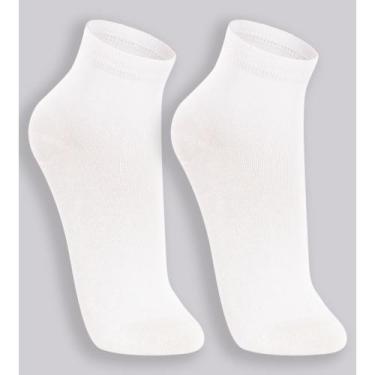 Imagem de Kit 2 Meia Cano Médio Lupo Feminino 4576-088, Branco, Branco, 34-39
