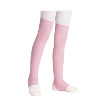 Imagem de Meias Longas De Ballet Para Meninas, Aquecedores De Pernas Tricotados 