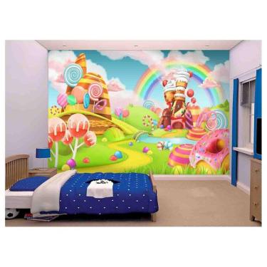 Imagem de Papel De Parede Terra Dos Doces Candy Balas  Azs110