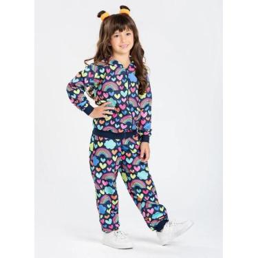 Imagem de Conjunto Inverno Menina Marinho Jaqueta Com Capuz e Calça em Moletom C