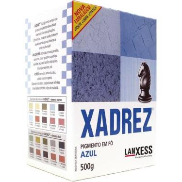 Imagem de Tinta em Pó Xadrez Azul 500g - Embalagem com 10 Unidades