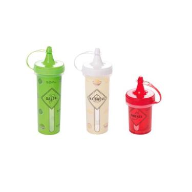 Imagem de Bisnaga Maionese Pimenta Molhos Tubo Bico Plastico 250ml - Genérico