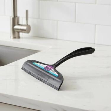 Imagem de Rodo de Pia Preto Sanremo 14cm  Plástico Resistente com Bor - Congratu