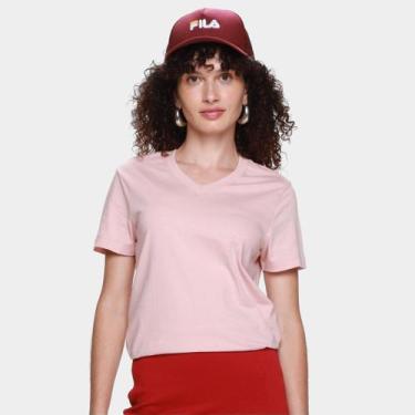 Imagem de Camiseta Fila Basic Feminina, Rosa claro, P