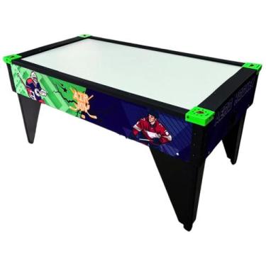 Imagem de Mesa De Aero Hockey Air Game Disco Play B 1,63m Air Joy 110V