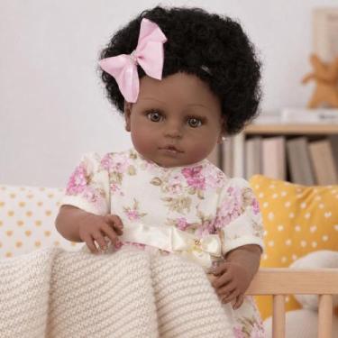 Imagem de Bebe Reborn Preta Gatinha Menina 100% Silicone Vários Itens - Cegonha 