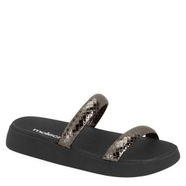 Imagem de Sandália Feminina Brilho Conforto Flatform Moleca 5507.101, 37