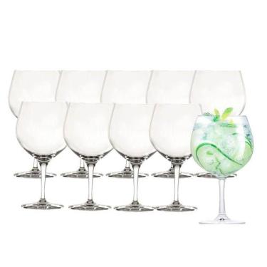 Imagem de Jogo 10 Taça De Gin Degustação Vidro Transparente G4u Class Home 630ml