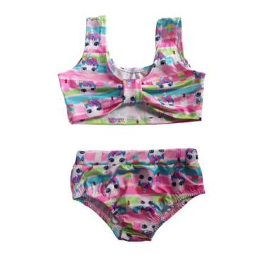 Imagem de Biquini Infantil Roupa de Banho Criança Moda Praia Piscina - Belos e B