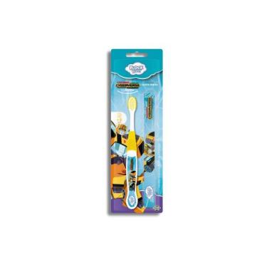 Imagem de Escova de Dente Manual Flock Baby Transformers Infantil Cerdas Macias 