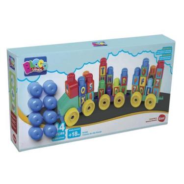 Imagem de Trenzinho do abc colorido montar infantil 44 peças dismat