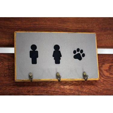 Imagem de Porta-chaves família mdf - Reciclar