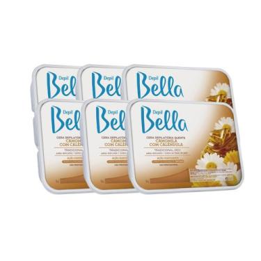 Imagem de Kit Cera Depil Bella Barra Camomila C/Calêndula 6/Unid 1kg