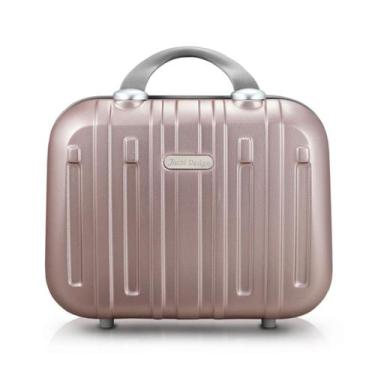 Imagem de Frasqueira Viagem de Mão Rígida Jacki Design Divisória Interna, Rosa