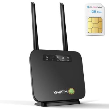 Imagem de Roteador Wi-Fi KiwiSIM 4G LTE 300 Mbps com SIM e 1 GB de dados