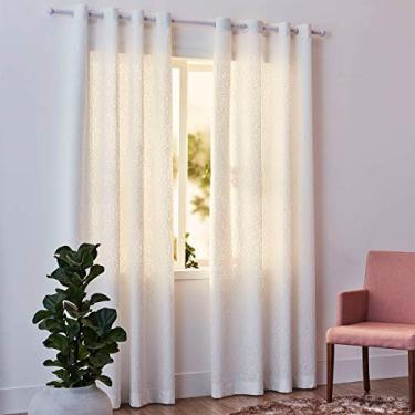 Imagem de Cortina Santista Linha Londres Sarah Branca, Santista, 6% Algodão 94% Poliéster, Branco, 1,8x2,8 m