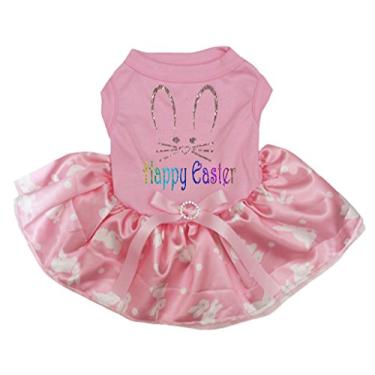 Imagem de Petitebella Vestido de coelho de páscoa feliz para cachorroPetitebella Medium rosa GT00527