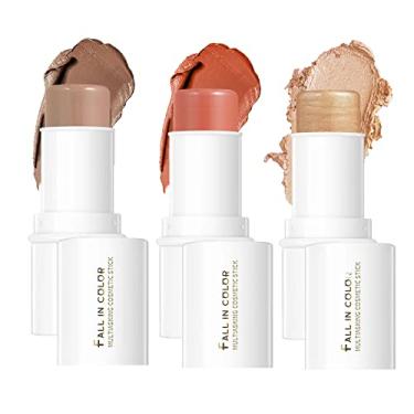 Imagem de MEICOLY Kit de maquiagem, contorno, blush, palitos de destaque, bronzeador facial reparador, multitrio sem crueldade, blush facial para olhos labiais e bochechas, 02