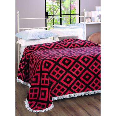 Imagem de Colcha Chenille Jolitex Com Franja Gabriela 220x240m Vermelha