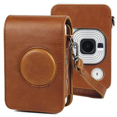 Imagem de Yunchao Acessórios para câmeras Câmera de corpo inteiro Retro PU couro de couro PU com alça para fujifilm mini liplay Sacos de câmera