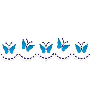 Imagem de Stencil de Acetato para Pintura OPA 10 x 30 cm - 481 Bordado Borboletas