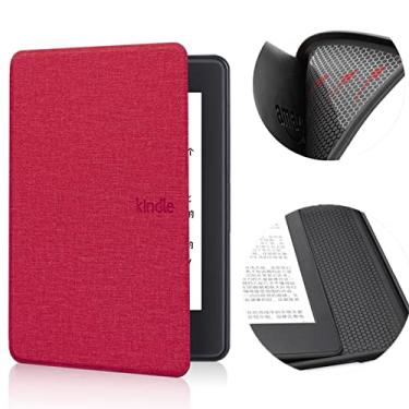 Imagem de enoxboo Capa de tecido macio para Kindle Paperwhite de 11ª geração 2021, modelo M2L3EK ou M2L4EK, capa de material TPU durável com função de hibernação e ativação automática