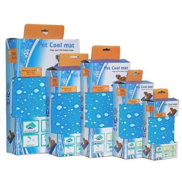 Imagem de Tapete de resfriamento para animais de estimação para cães, tapete legal de gel não tóxico para cães perfeito para dias quentes de verão, tapete de gel de auto-resfriamento grande Collie de tamanho médio, D1,65 * 50 cm