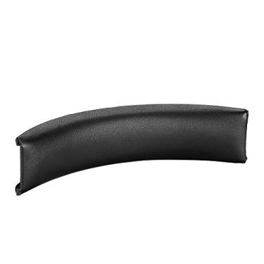 Imagem de Leeofty Peças de almofada de couro preto de proteína para substituição compatível com fones de ouvido Dr. Dre Studio