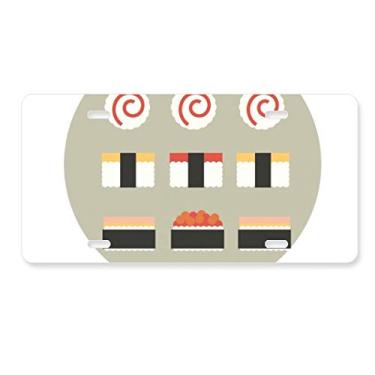Imagem de DIYthinker Placa de carro tradicional japonesa de sushi, acessório de aço inoxidável para decoração de carro