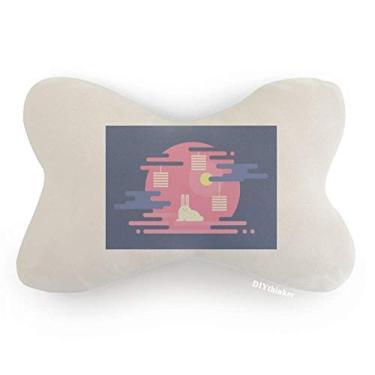 Imagem de DIYthinker Almofada colorida abstrata com estampa de lanterna de nuvem para carro, decoração de pescoço, almofada para apoio de cabeça