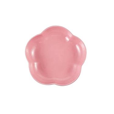 Imagem de GUIPAIHAI Tigela de cerâmica em forma de flor criativa prato de jantar estilo norte para lanche doméstico tigela profunda forno bolo sobremesa prato de salada (cor: rosa, tamanho: G/19 cm)