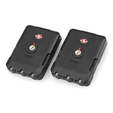 Imagem de Zoofen Pacote com 2 cadeados de bagagem TSA007 trava de segurança para mala compatível com TSA (modelo C)