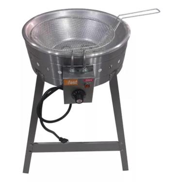 Imagem de Tacho Pasteleiro Elétrico 7 Litros Com Cesto 127v Ou 220v