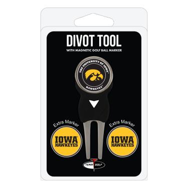 Imagem de Team Golf Alabama-Parent NCAA Iowa Hawkeyes Divot Tool com 3 marcadores de bola de golfe, os marcadores são esmaltados magnéticos de dois lados removíveis