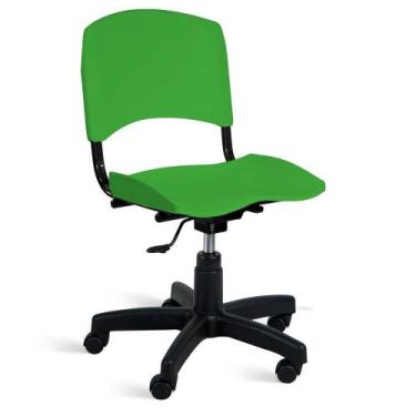 Imagem de Cadeira Plástica Giratória A/E Verde Lara - Shopcadeiras