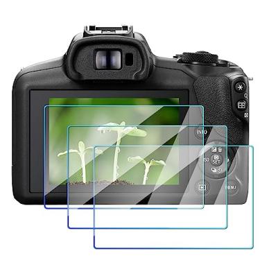 Imagem de Película protetora de tela de vidro temperado R10 compatível com câmera Canon R10, FANZR 0,3 mm, dureza 9H, antirriscos (pacote com 3)
