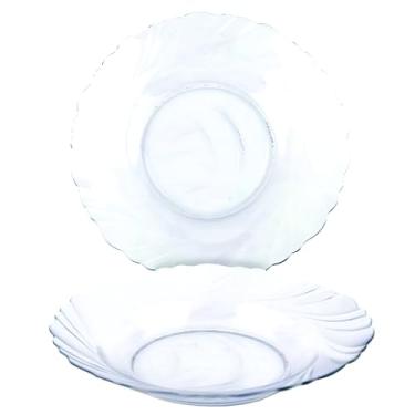 Imagem de Kit Jogo Pratos Fundo Sopa Transparente 4 Peças 22,5cm