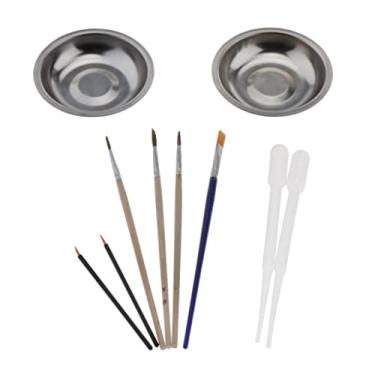 Imagem de Luzhengyang 8PCS Model Coloring Tool Pack and Pens - DIY Craft Painting Kit for Model Figures - Model Color Mixing Dish Set for Creative Crafters