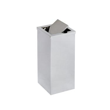 Imagem de Lixeira em Aço Inox 30L Basculante Quadrada