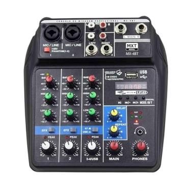 Imagem de Mesa De Som Bluetooth Com 4 Canais Efeito E Phantom Power