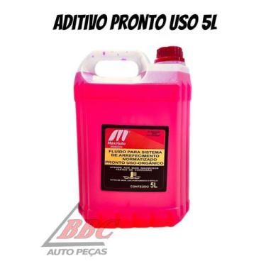 Imagem de Aditivo Fluído Líquido Rosa Radiador Pronto Uso MaxiAuto 5 Litros