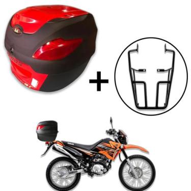 Imagem de Baú 41 litros Awa Proos com Bagageiro para XTZ 125 2002-2016, Vermelho