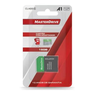 Imagem de Cartão De Memória MicroSD Com Adaptador MasterDrive, 16GB