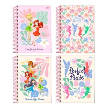 Imagem de Caderno Espiral Universitário 10M 160 Folhas Fadas Disney - Jandaia