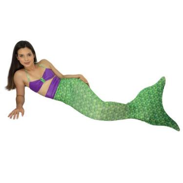 Imagem de Cauda de Sereia Infantil e Adulto Com Monofin Com Biquini e Proteção U