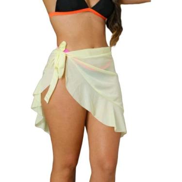 Imagem de Saída de Praia Canga Saia Moda Feminina Verão - Genérica, Champanhe