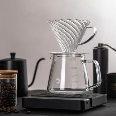 Imagem de Jarra Com Suporte Coador Filtro De Vidro Borossilicato Para Café 500ml