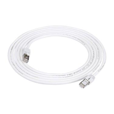 Imagem de Cabo de conexão Ethernet Amazon Basics RJ45 Cat 7 3m branco